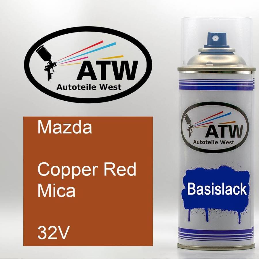 Mazda, Copper Red Mica, 32V: 400ml Sprühdose, von ATW Autoteile West.